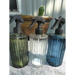 12 Count Box Of  GlassSpray Bottles With Lock/Unlock 25 FL‎ Oz Mixed Colors New